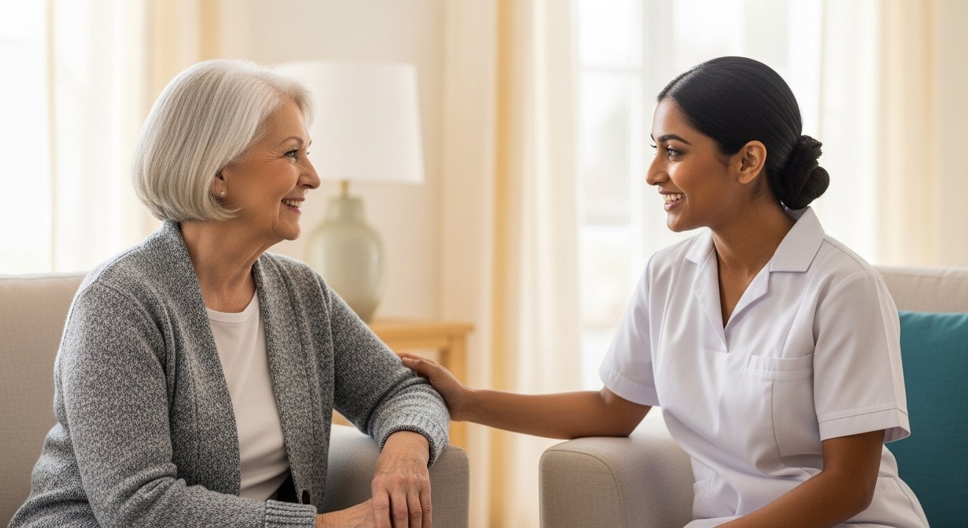 Friendly conversation and emotional support